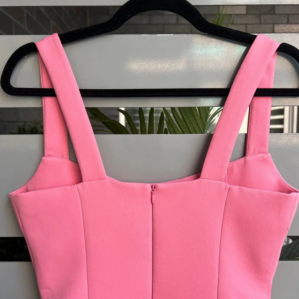 NWT Alexis 'Gineva' Sleeveless Square-Neck Opera Pink Mini Dress Size S - Picture 5 of 8